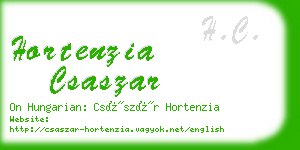 hortenzia csaszar business card